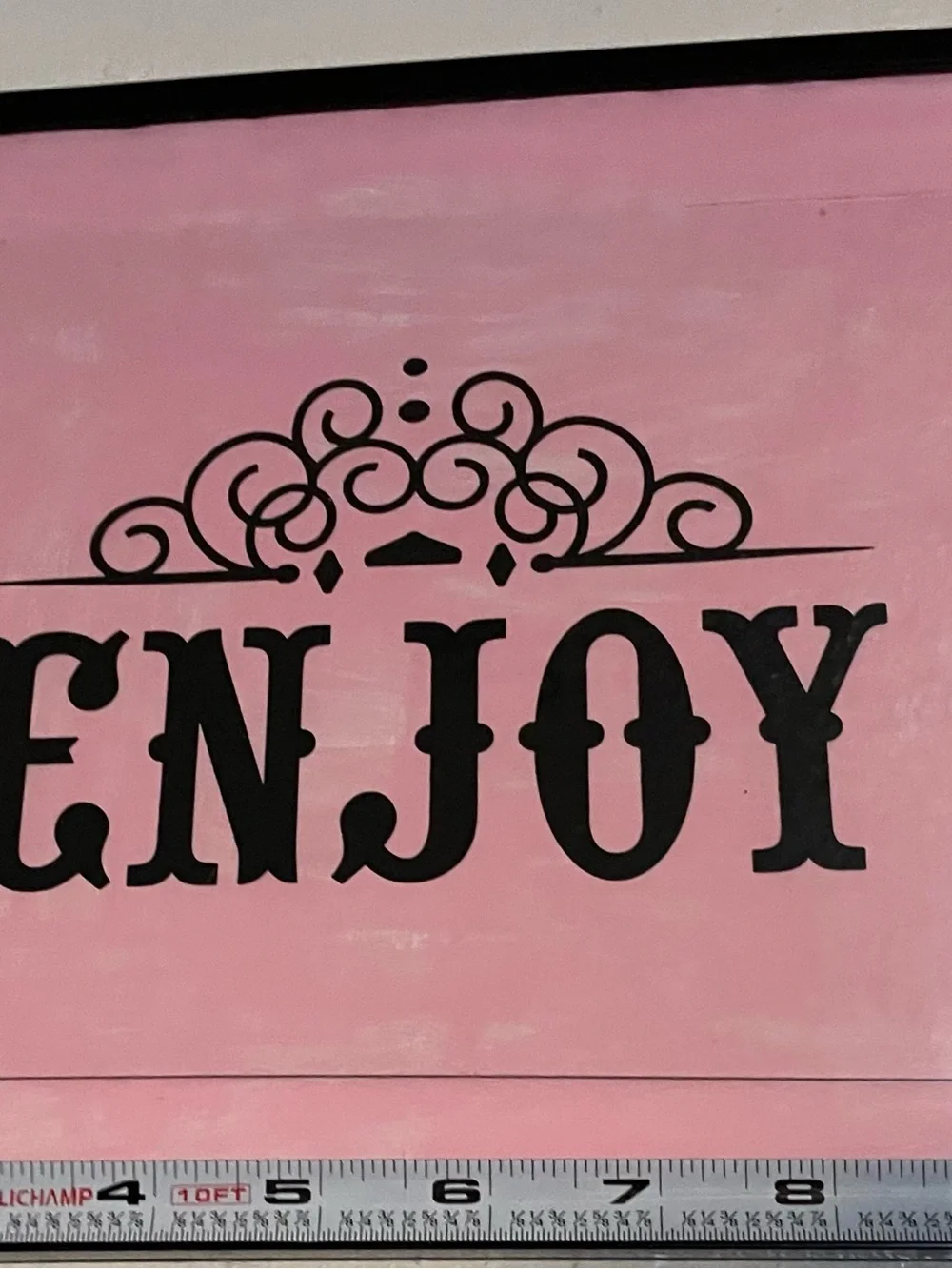 “Enjoy The Little Things”Printed on Glass & Framed;in 9”x11” Frames;Pink &purple